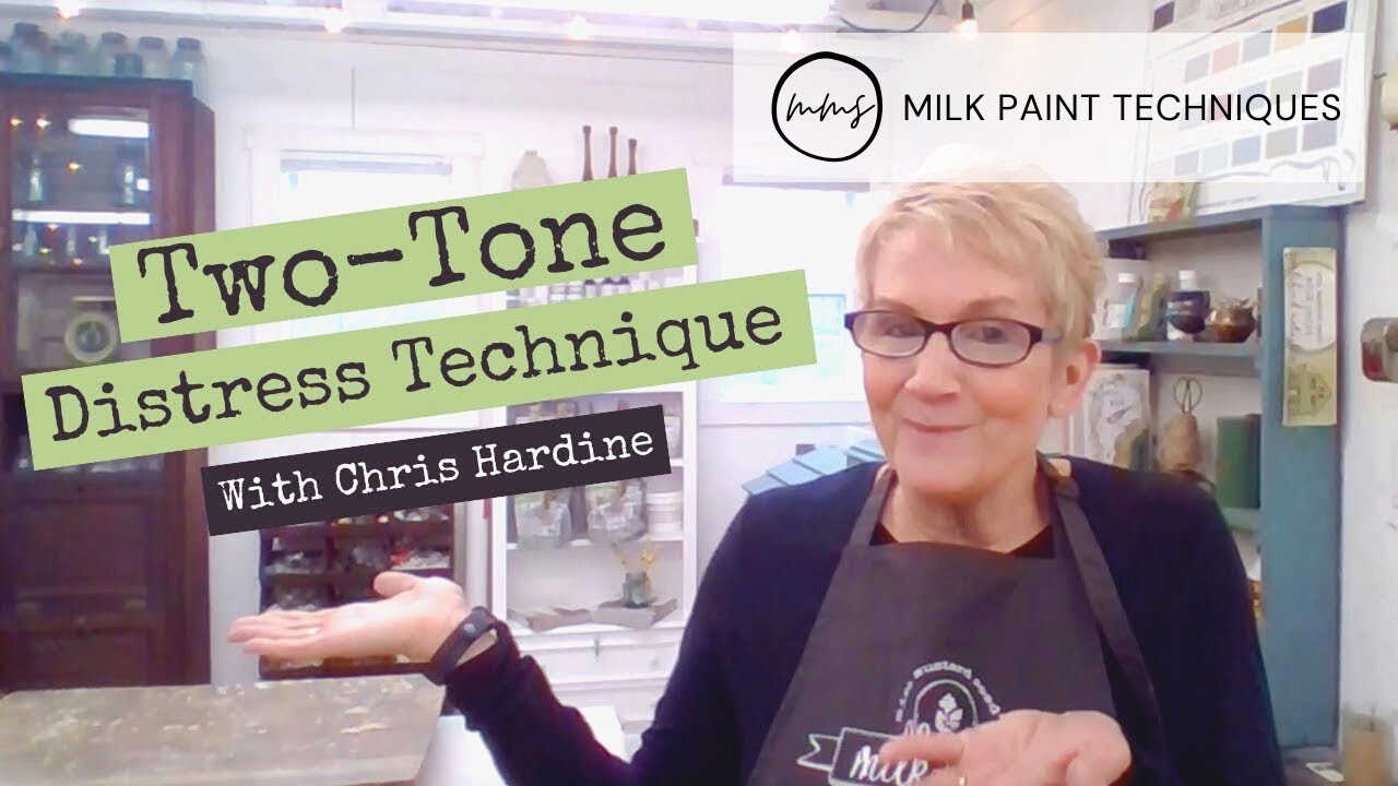 Two-Tone Distress Technique | Miss Mustard Seed's Milk Paint