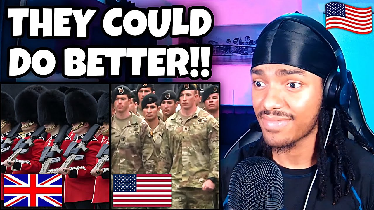AMERICAN REACTS to British Military Drill OUTSHINES the USA