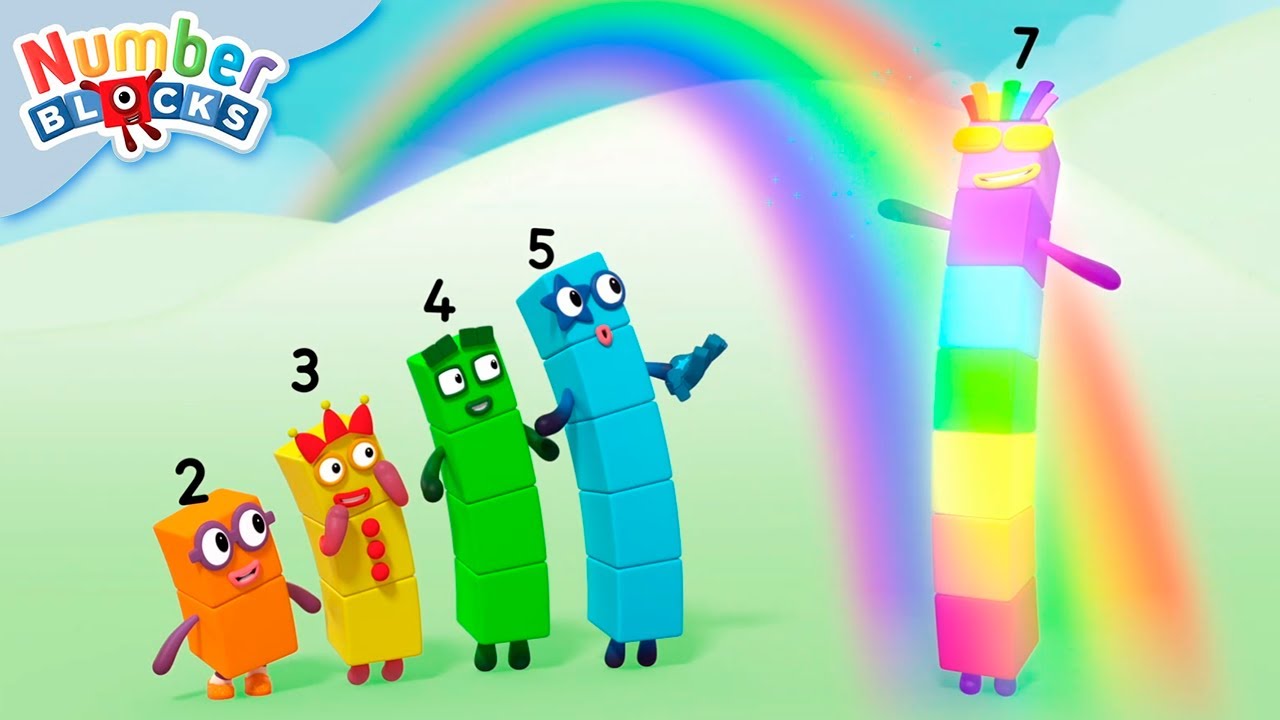 सात | बच्चों के लिए गणित के कार्टून | गिनती सीखें | नंबरब्लॉक्स