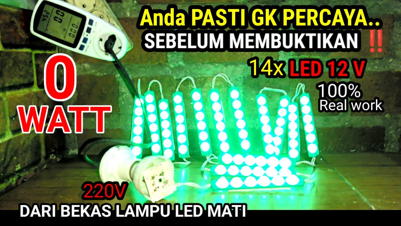 GEMPAR ‼️ CARA MEMBUAT LAMPU 0 WATT DARI  BEKAS LAMPU  RUSAK /MATI