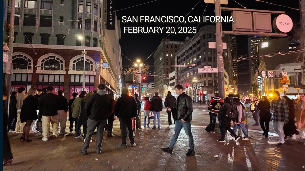 Downtown San Francisco Evening Walk (February 15, 2025)