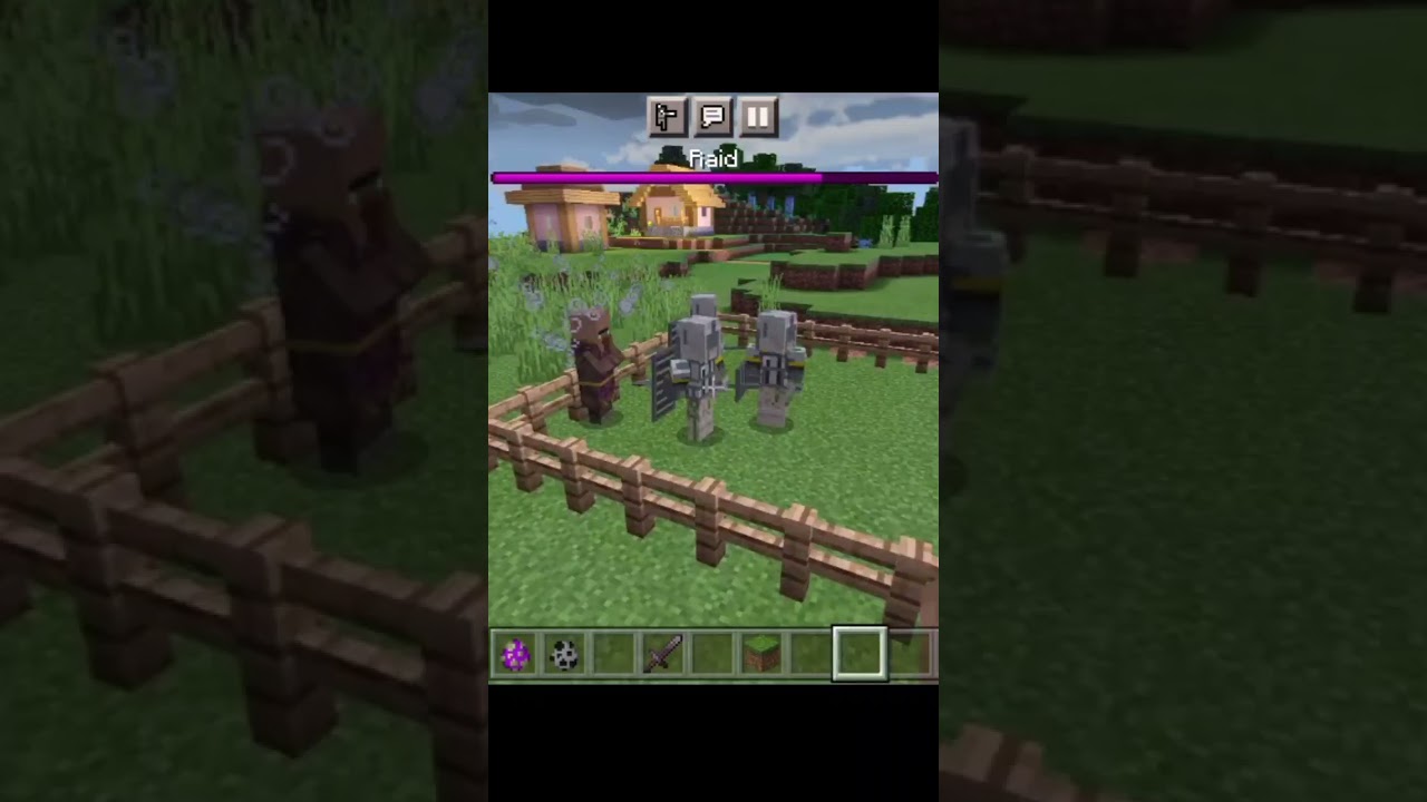 #shorts || Villager vs Pillager || #minecraft