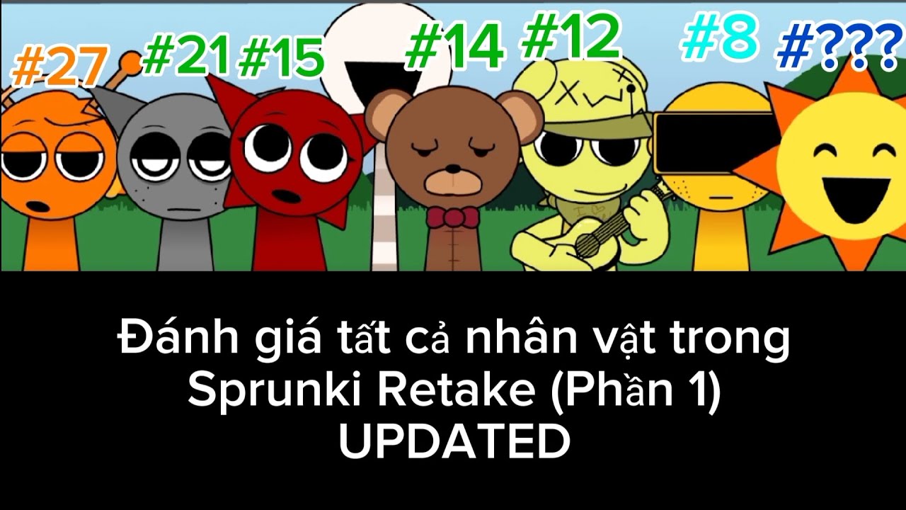 ОБЗОР ВСЕХ ПЕРСОНАЖЕЙ В SPRUNKI RETAKE (ЧАСТЬ 1, ОБНОВЛЕНО)