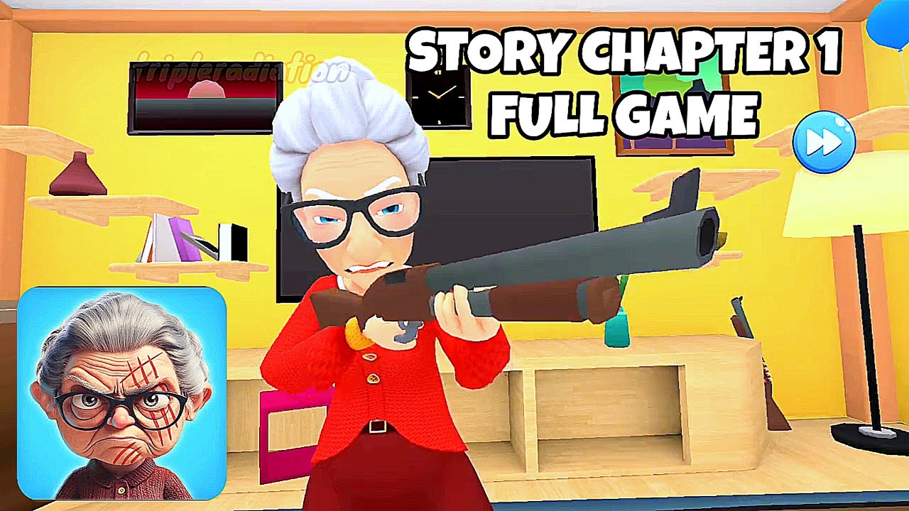 Cat chaos prankster full gameplay and granny have a shotgun android game mobile play store