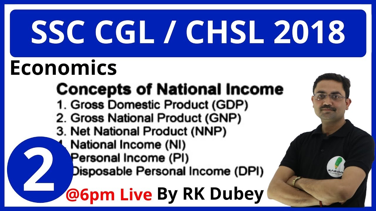 SSC CGL / CHSL INDIAN ECONOMY Lecture-2 By RK DUBEY ( Concepts of National Income)