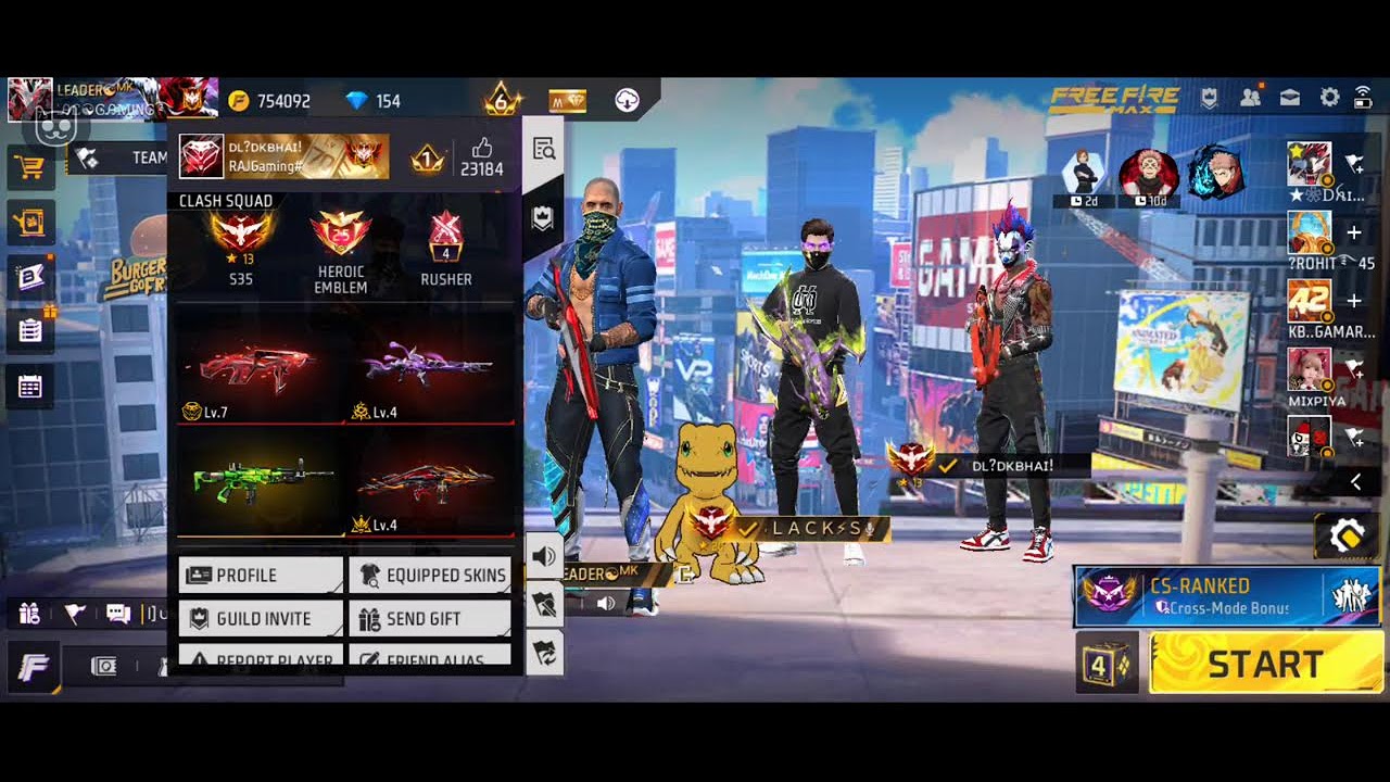 FREE FIRE MAX LIVE STREAMING REAL GAMING