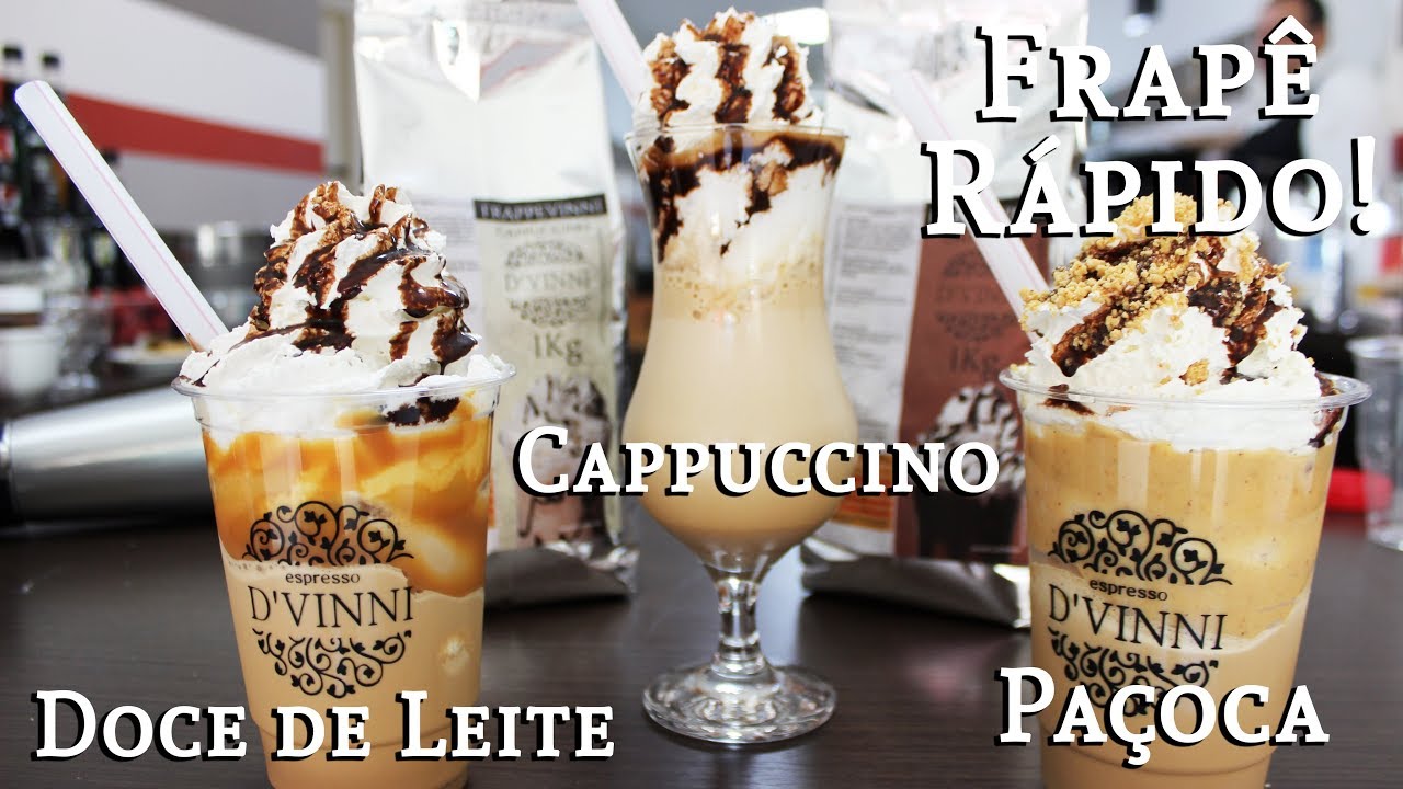 Frapê Fácil ! - Como Fazer Frapê Cappuccino, Paçoca e Doce de Leite !
