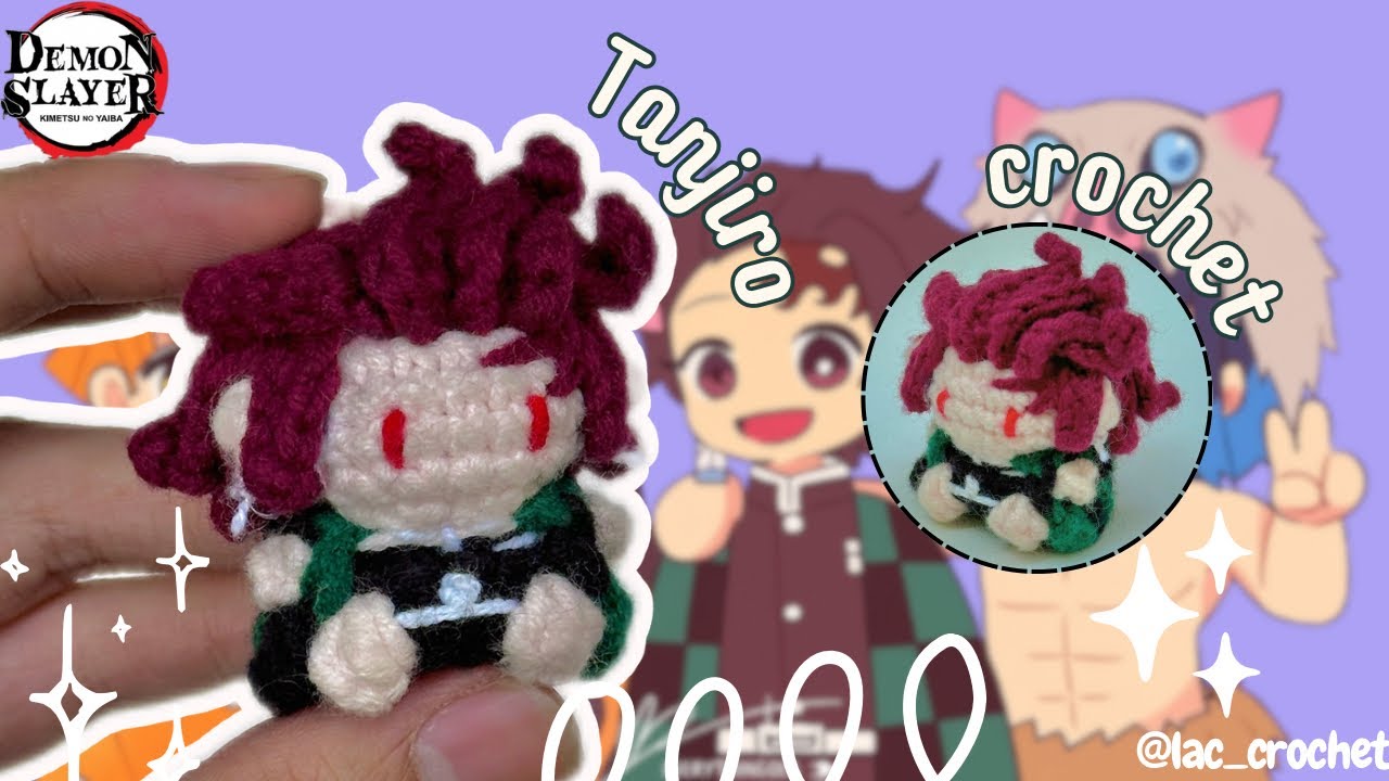 ✨Tanjiro Crochet Tutorial 🔥🌿 | Cute Demon Slayer Amigurumi Doll | Kimetsu no Yaiba | Lac Crochet 🥜