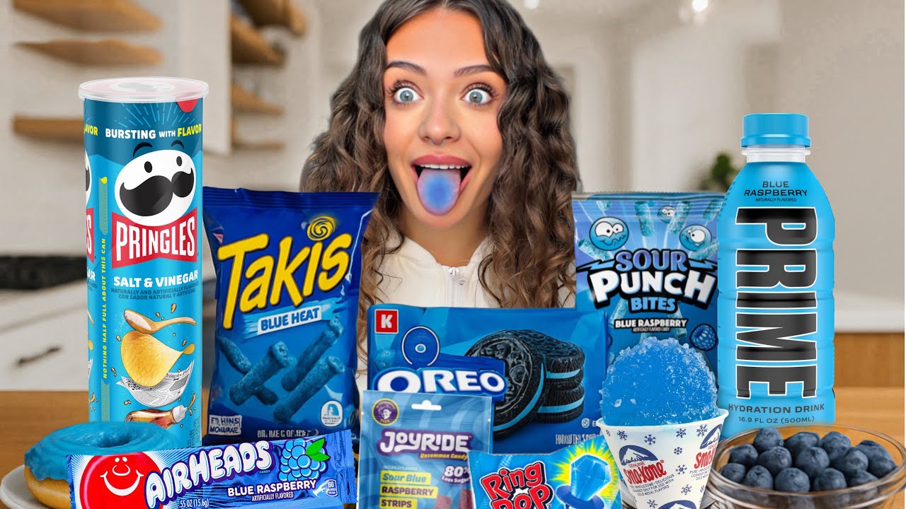 PRYMRR ONLY EATING BLUE FOODS FOR 24 HOURS!