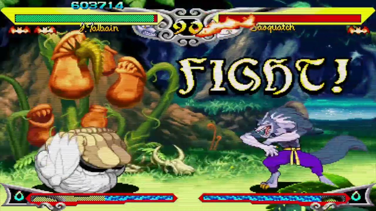 Darkstalkers 3 Jon Talbain vs Sasquatch 