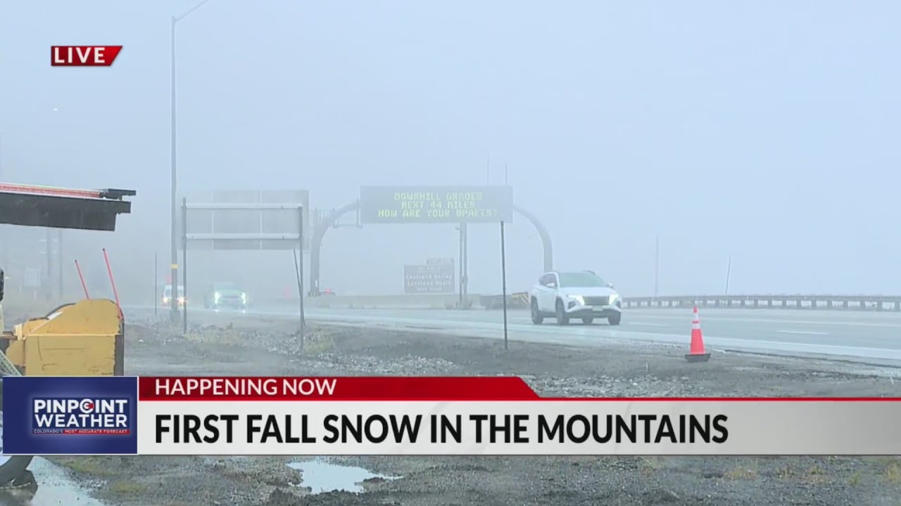 First fall snow in the mountains
