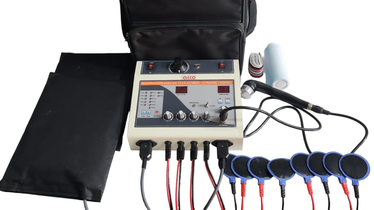 CM24 acco Physiotherapy Combo Machine Tens 4ch + US1Mhz+ Deep Heat- MedicalBazzar