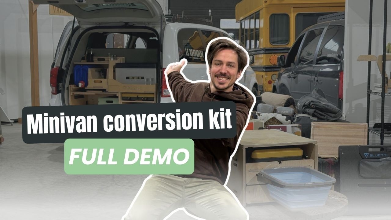 Full tour of the Vanpackers minivan conversion kit - with Gabriel, Founder