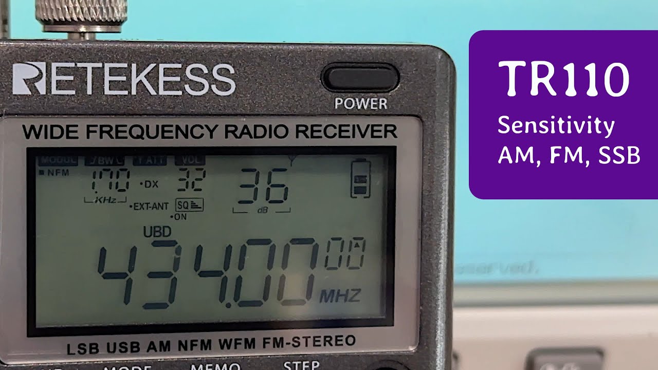 Приемник Retekess TR110. Измеряем чувствительность FM, AM, SSB в разных диапазонах