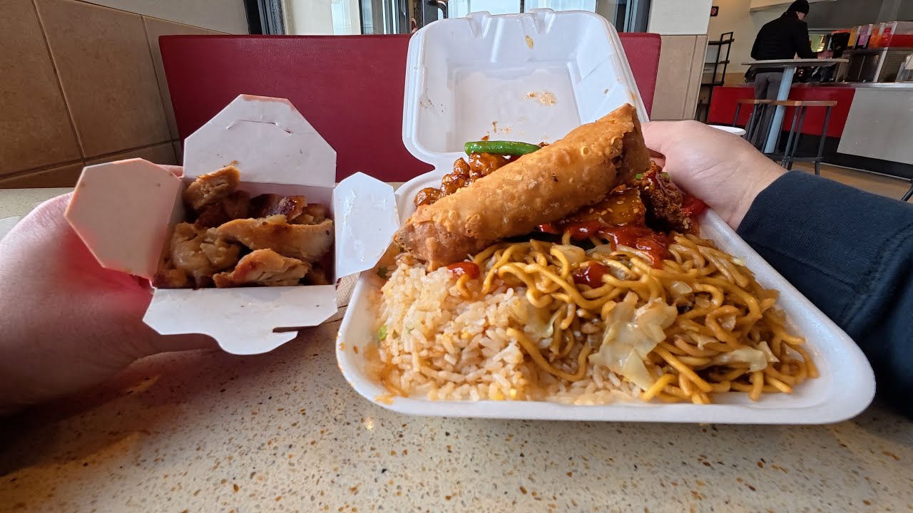 POV #11 - PANDA EXPRESS: NEW SESAME SHRIMP&BEEF, ORANGE CHICKEN, TERIYAKI CHICKEN AND EGG ROLL