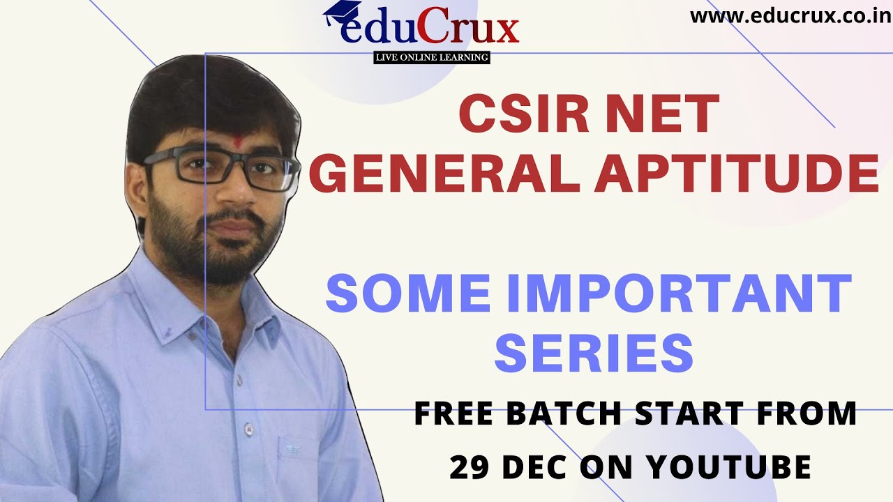 Some Important Series NET General Aptitude|General Aptitude Best Classes|Educrux General Aptitude