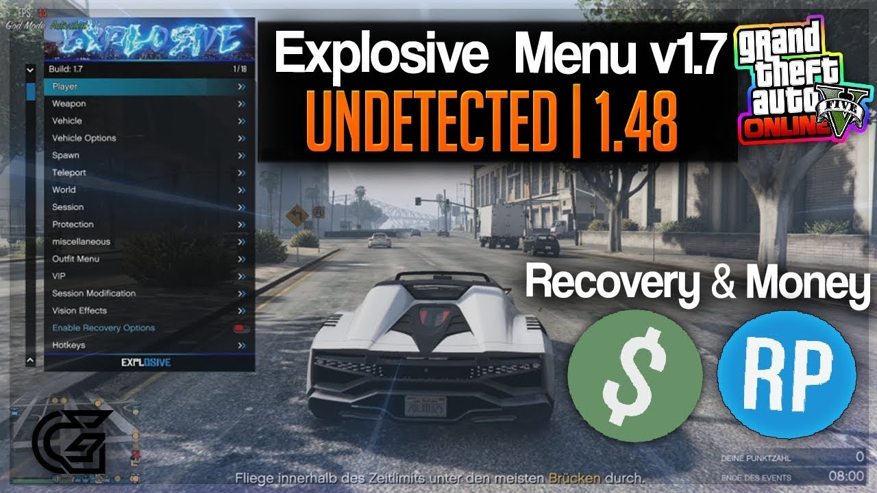 GTA V Online 1.48 Explosive Mod Menu v1.7 | GTA 5 Mod Menu PC [Undetected]