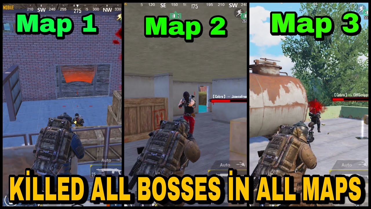 Metro Royale I Killed All Bosses İn All Maps ( Map 1,2,3 ) / PUBG METRO ROYALE CHAPTER 3