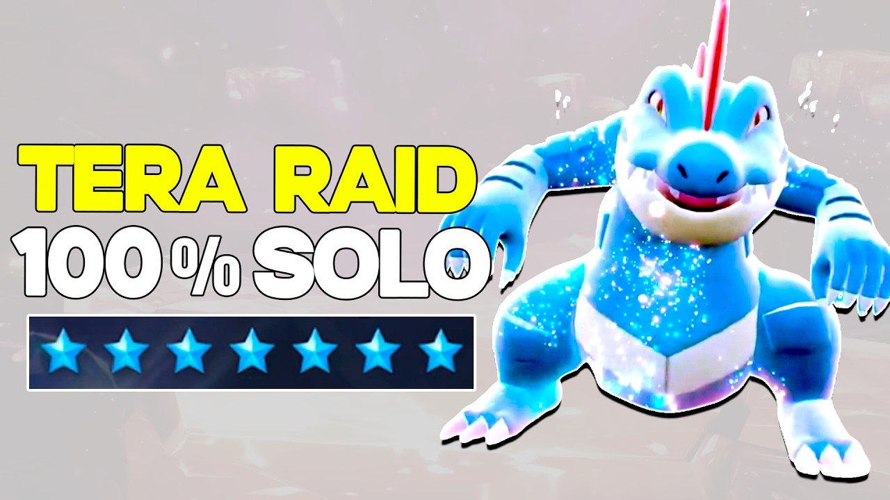 How to Solo Mighty Feraligatr 7-Star Raid Poliwrath Build & Strategy ( Pokemon Scarlet & Violet )
