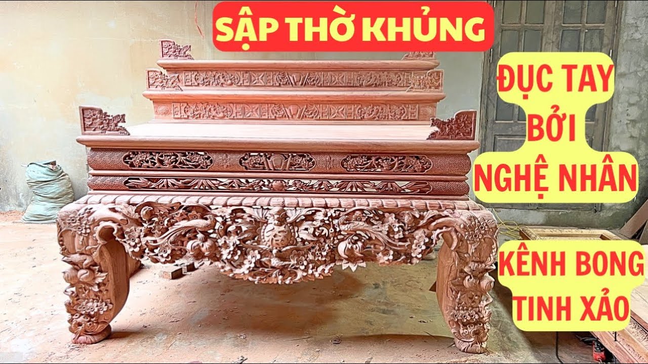 Bàn Thờ Gỗ Hương Đá Cho Không Gian Thờ - Có Nên Chọn Bàn Thờ Gia Tiên Vua Sập Thờ Không?
