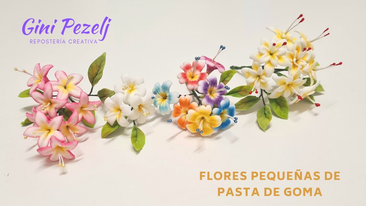 01- Confección de flores y hojas pequeñas de pasta de goma