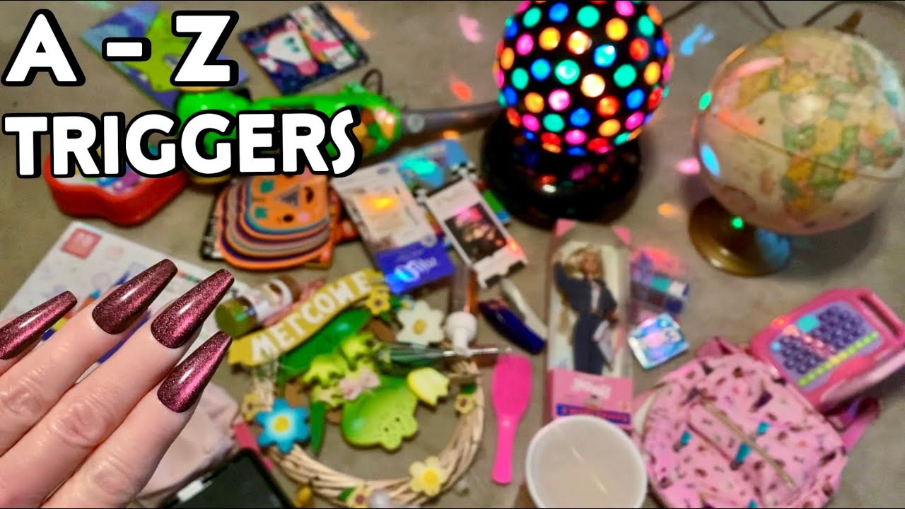 ASMR✨Alphabet Tingles✨A to Z Triggers✨Tapping, Scratching, Crinkles & More