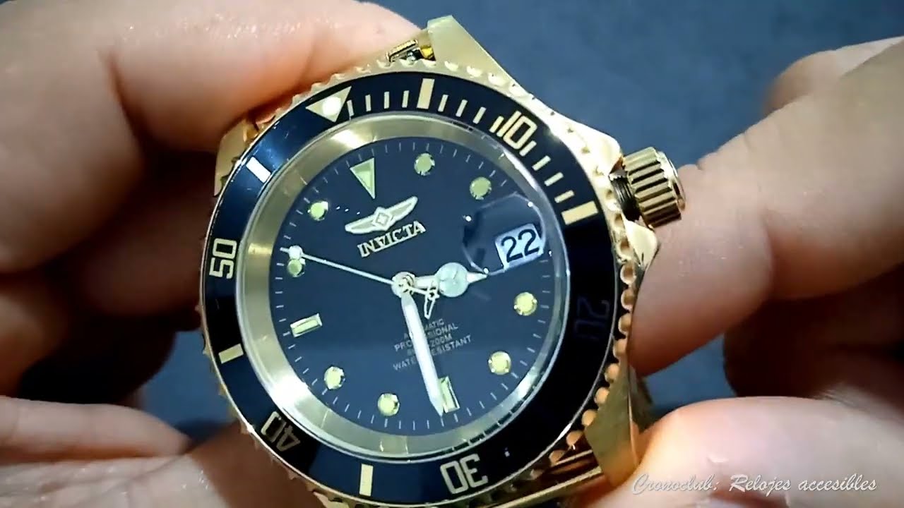 Invicta prodiver 8929OB Funciones Hora Calendario Bisel