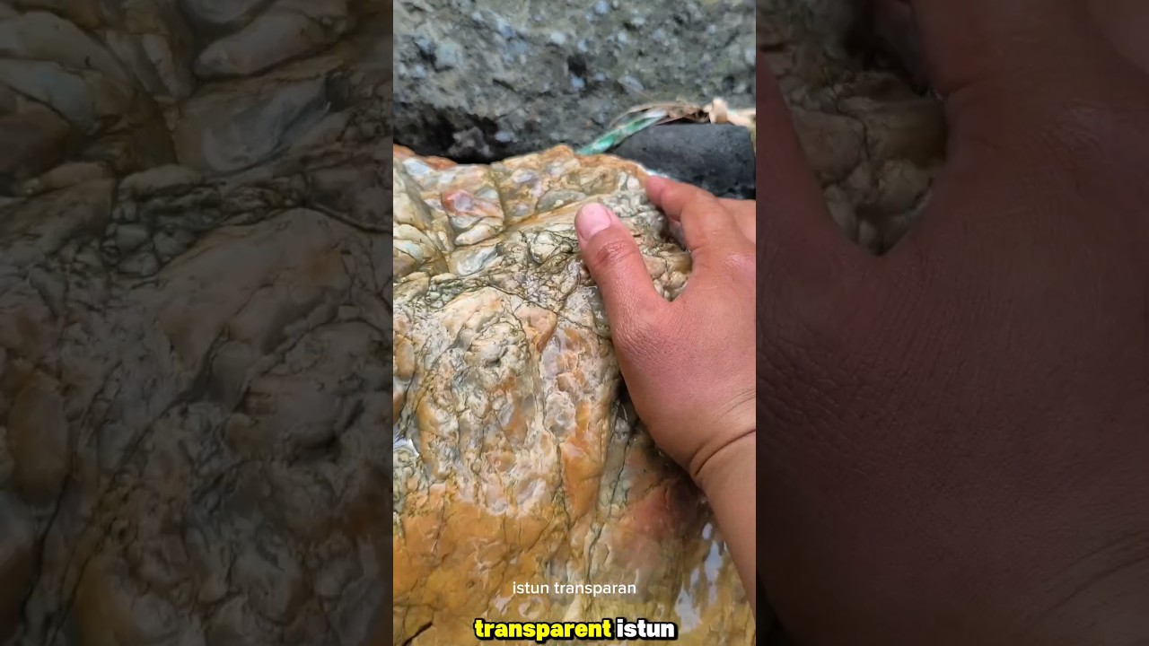 translucent red rocks in the river #batuakik #crystals #gemstone