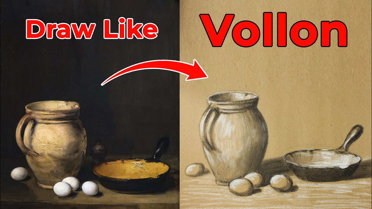 Antoine Vollon Eggs Still Life Drawing &ndash; Step by Step Pencil Tutorial