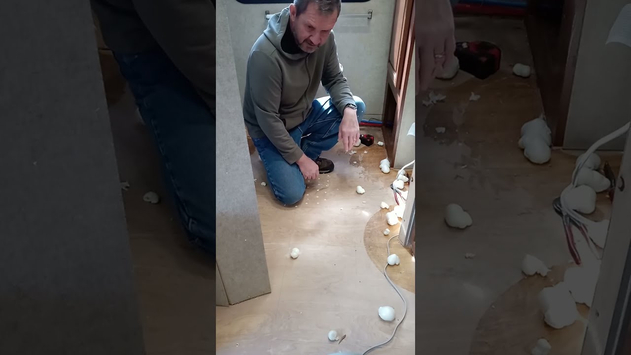 Ultralite Camper soft floor repair on laminated foam/plywood floor.