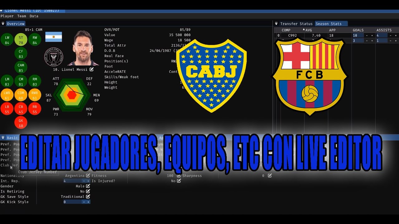 COMO EDITAR JUGADORES, EQUIPOS Y ALGUNOS TRUCOS PARA EL FC 26-25 CON FIFA LIVE EDITOR (MOD MANAGER)