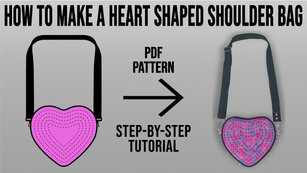 How to Make a Heart Shaped Shoulder Bag | BF003