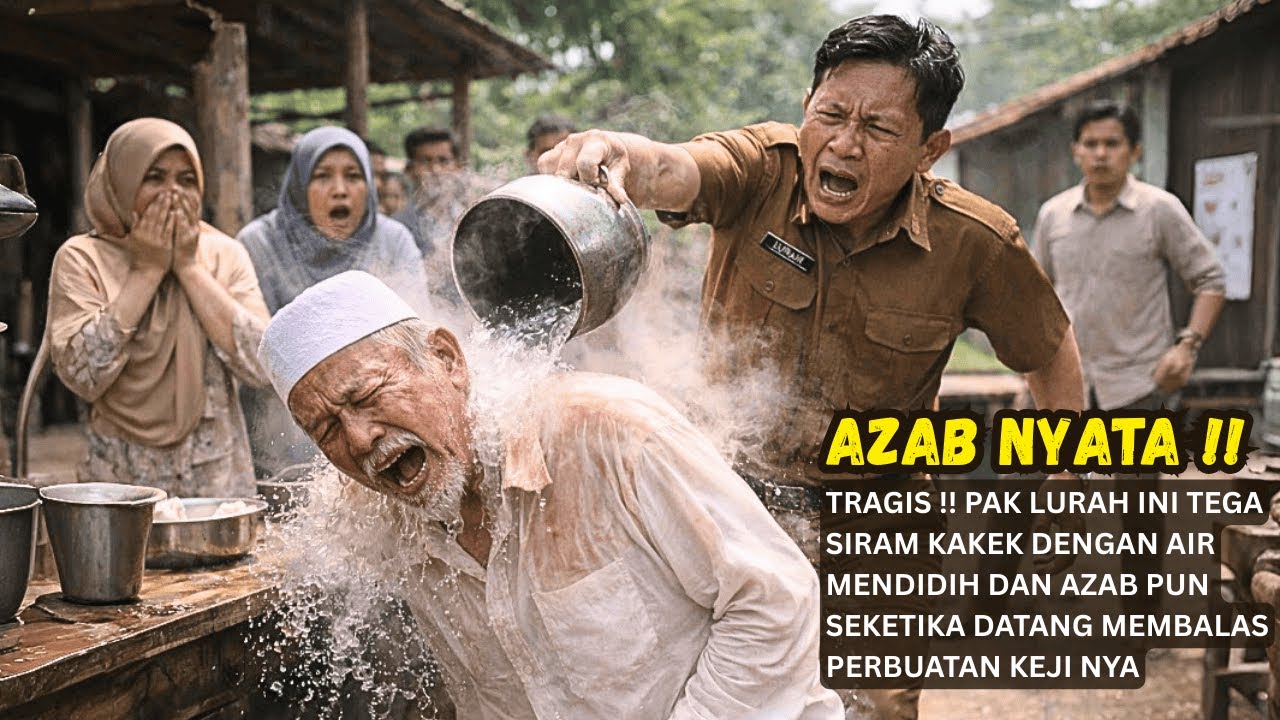 KEJAM !! Lurah Zalim Menyiram Kakek dengan Air Panas, Tak Disangka Azab Alloh Datang Lewat Cara Ini
