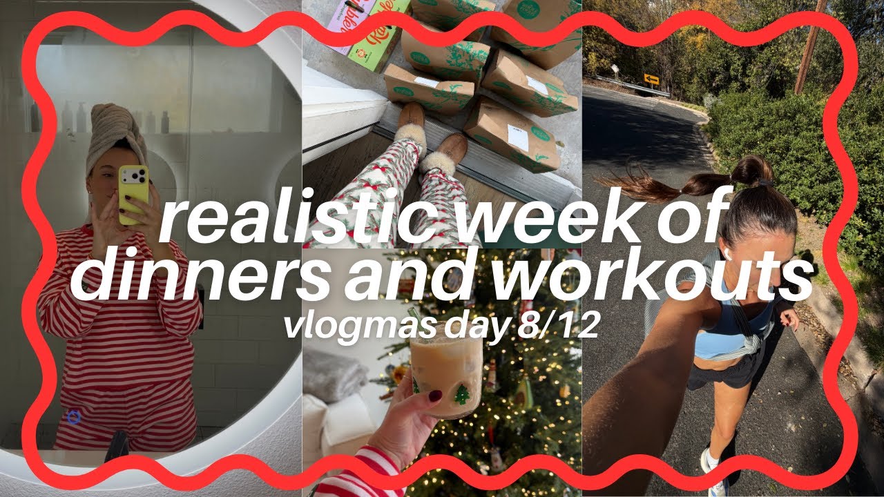 VLOGMAS, день 8 | Реалистичные ужины и тренировки | Обновление по вышивке