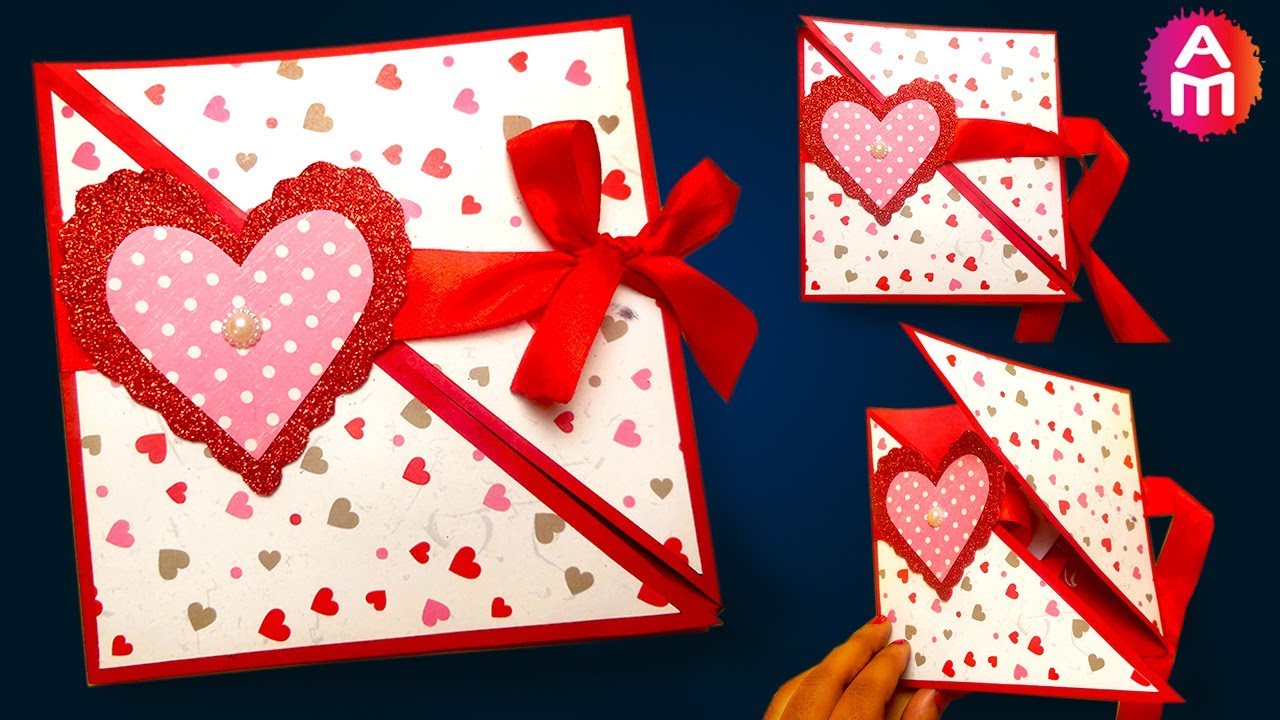 How to make - DIY valentine cards | Handmade love card making ideas