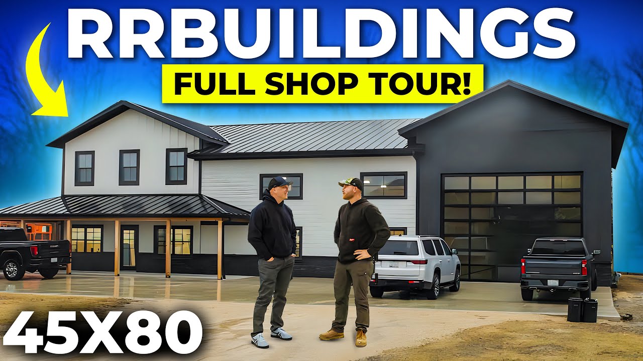 RRBuildings FULL SHOP TOUR! How This 45x80 Post Frame Shop Was Built!