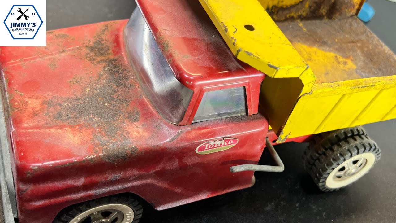 Vintage 1960s Tonka Dump Truck Custom Color Restoration - Sandblasting & Powder Coating.