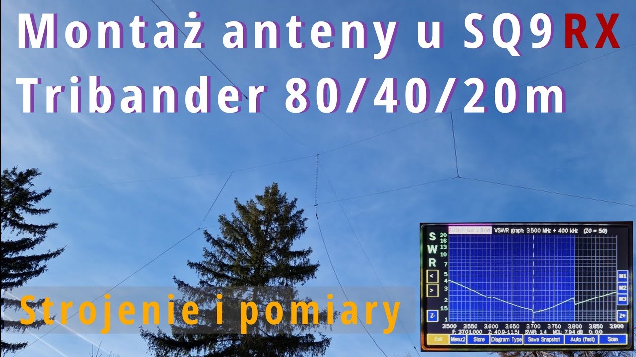 Montaż anteny Tribander wg 3z9am u Piotra SQ9RX. Antena na pasma 20/40/80m.