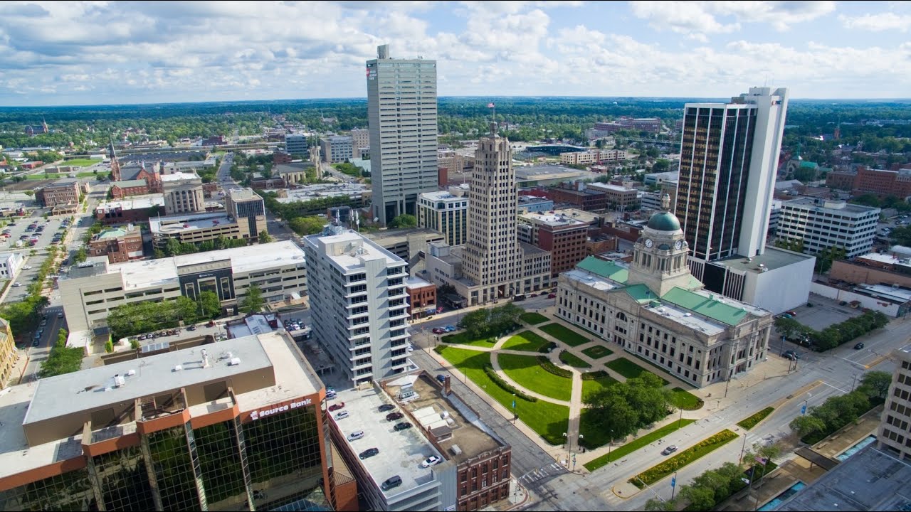 Fort Wayne, Indiana Aerial Shots of Iconic Locations