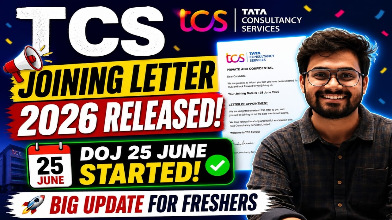 TCS Joining Letter 2026 Released | DOJ 25 June Started | Big Update for Freshers