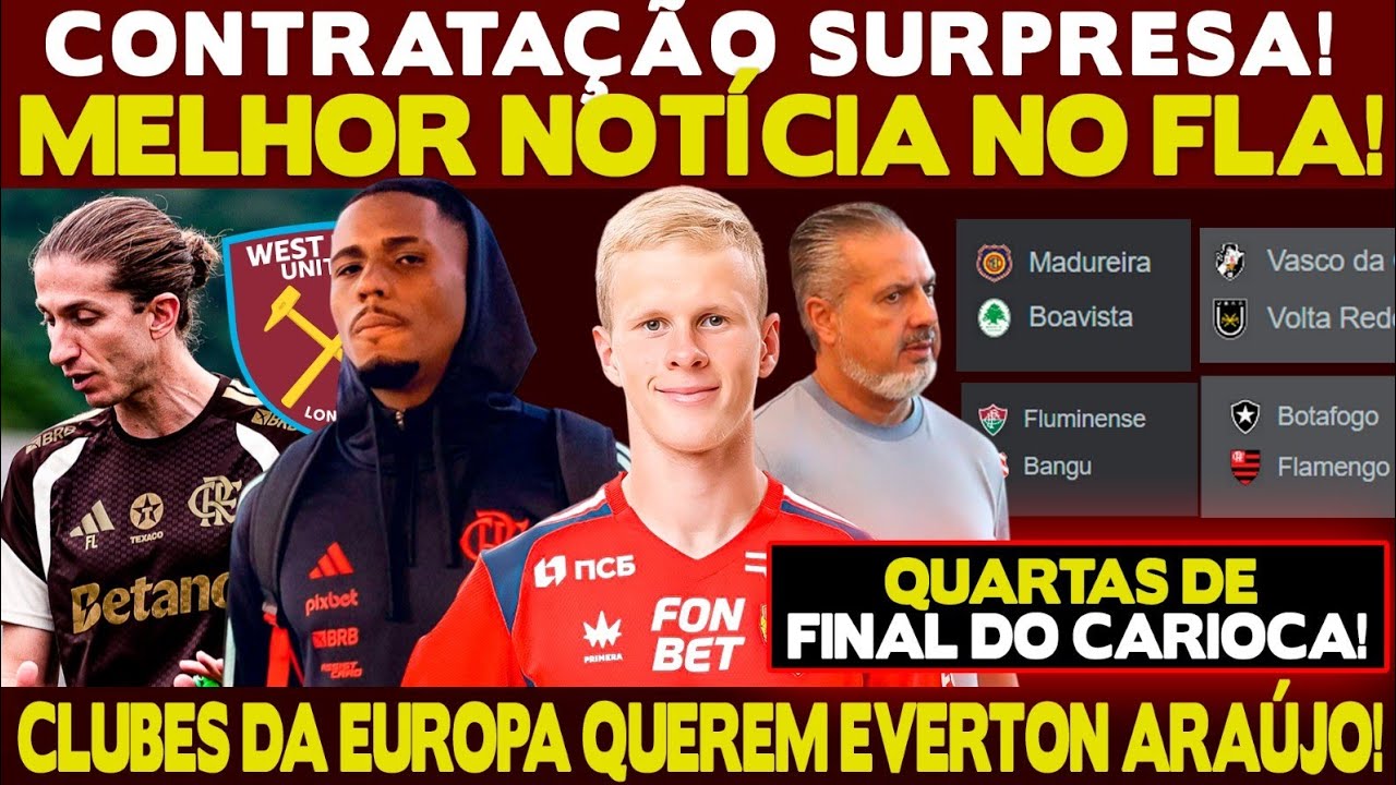 CONTRATAÇÃO SURPRESA! MELHOR NOTÍCIA NO FLAMENGO! CLUBES DA EUROPA QUEREM EVERTON ARAÚJO!