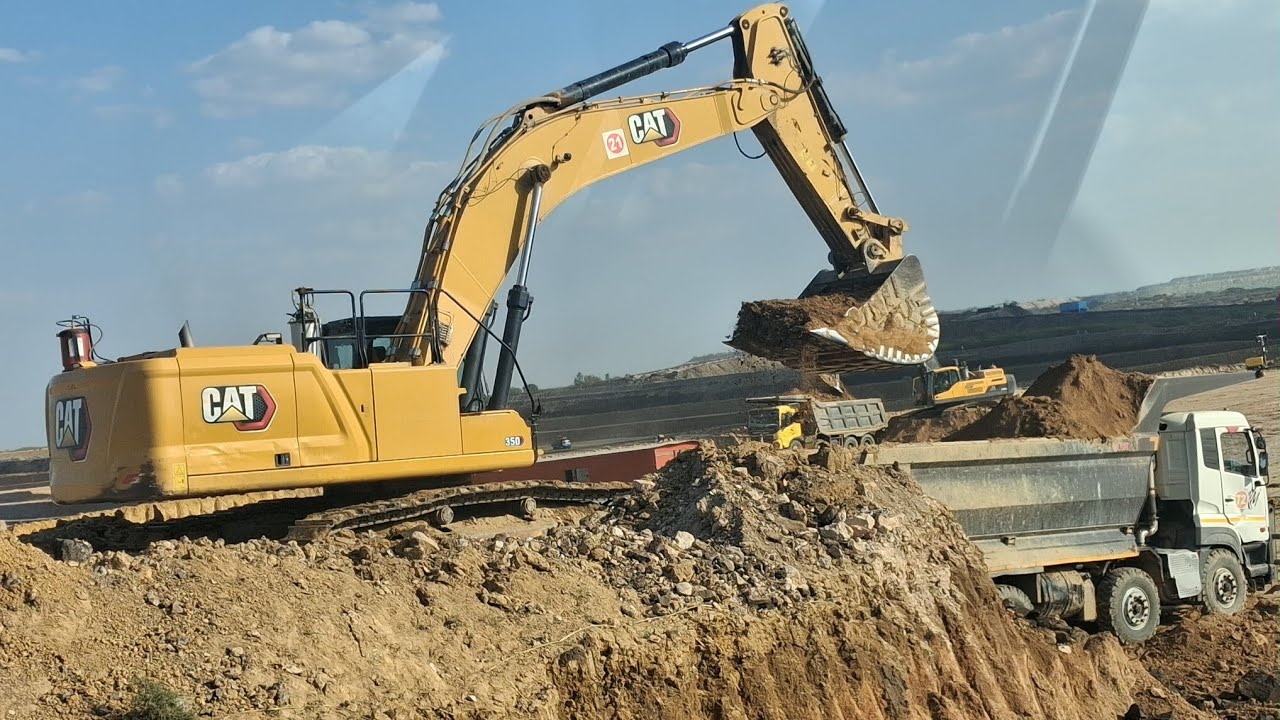 #video cat350 caterpillar 480&Volvo Volvo taracks loading miti Ishar loading digging backhoe wahical