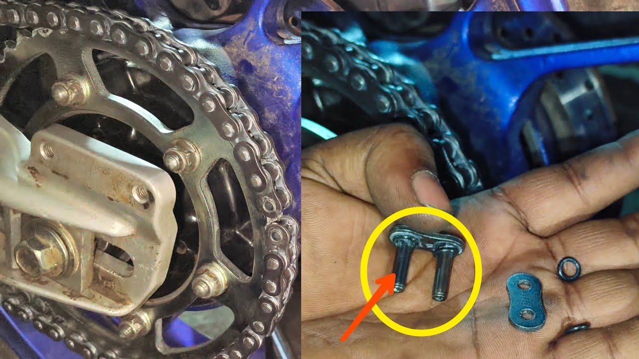 R15 chain lock fitting !  chain lock punching kaise karna hai ! R15 m chain pocket