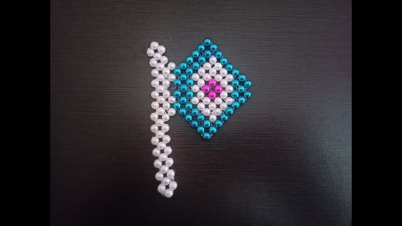 Beaded Hand Fan || चैत्रांगण रांगोळी मधील मोत्यांचा पंखा || #ChaitranganRangoli