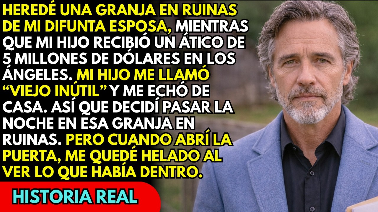 Heredé una granja en ruinas mientras mi hijo recibió un ático de $5M… pero al abrir la puerta…