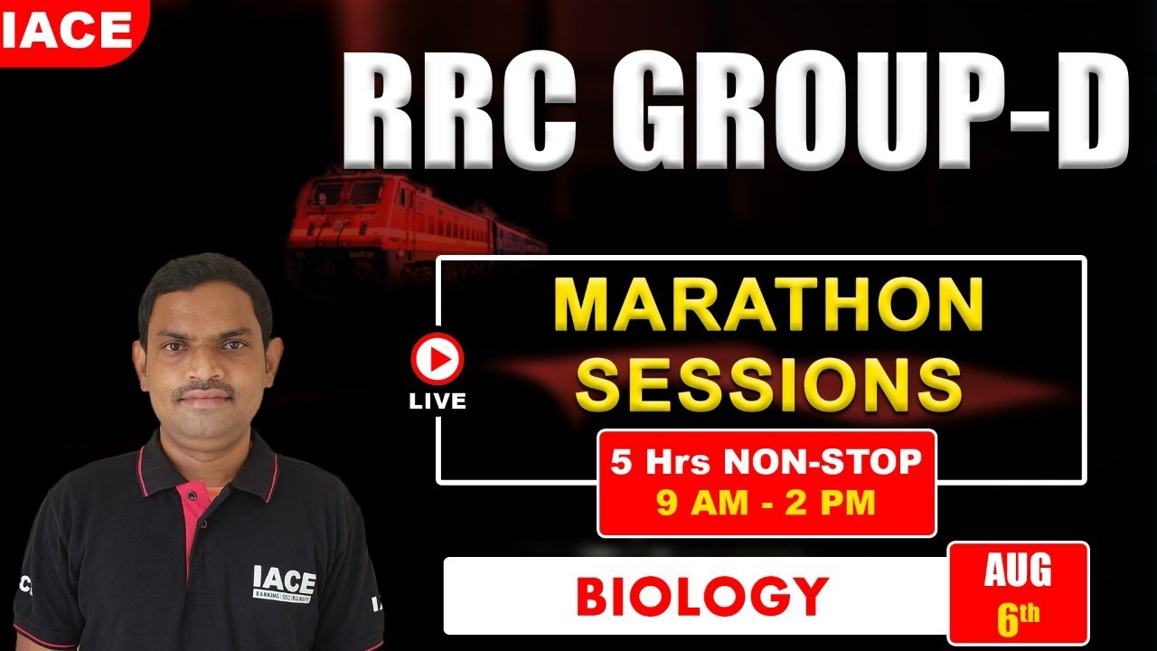 RRC Group - D Live Marathon Session || Biology - Most Expected Questions || IACE