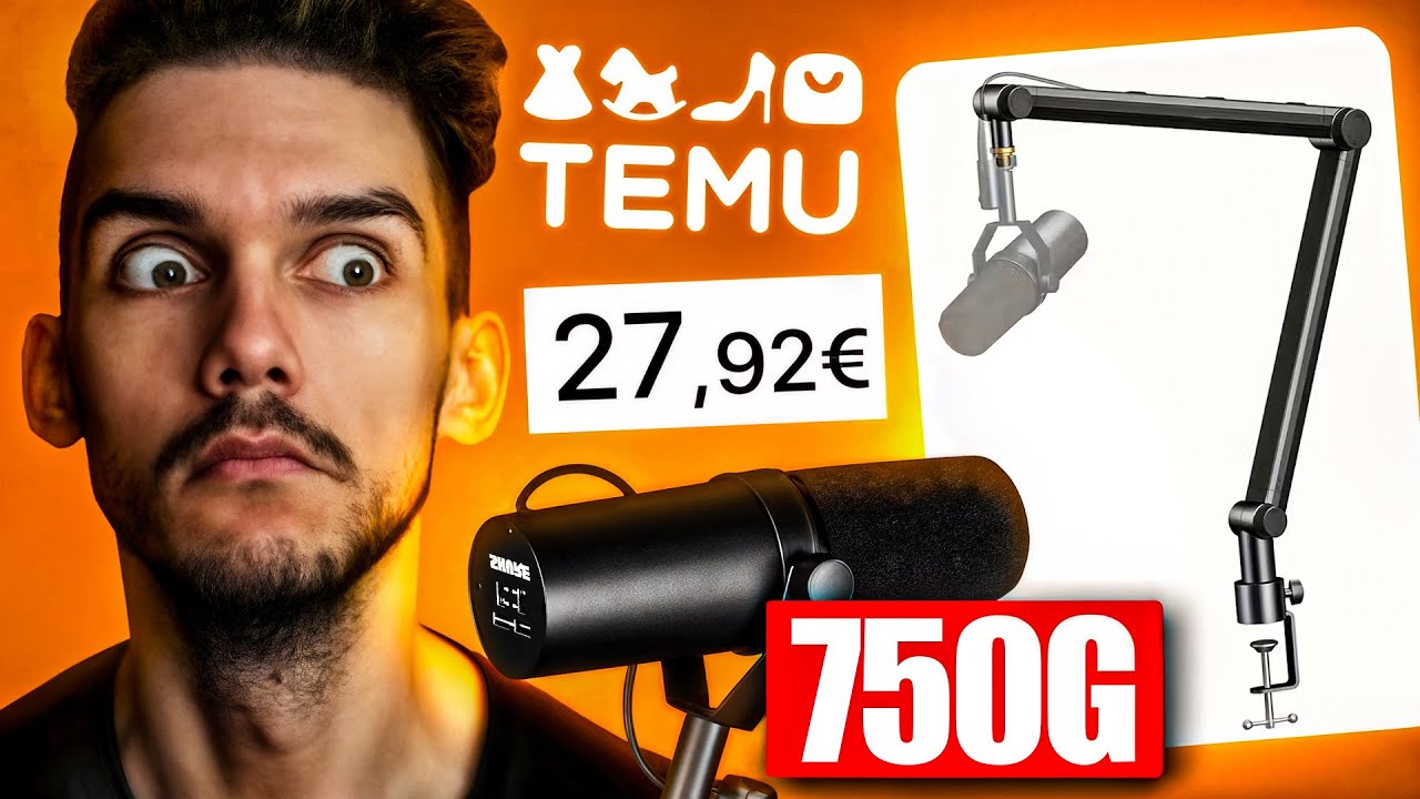 Я протестировал дешёвый микрофонный штатив TEMU с тяжёлым Shure SM7B! (AOKEO AK-48)