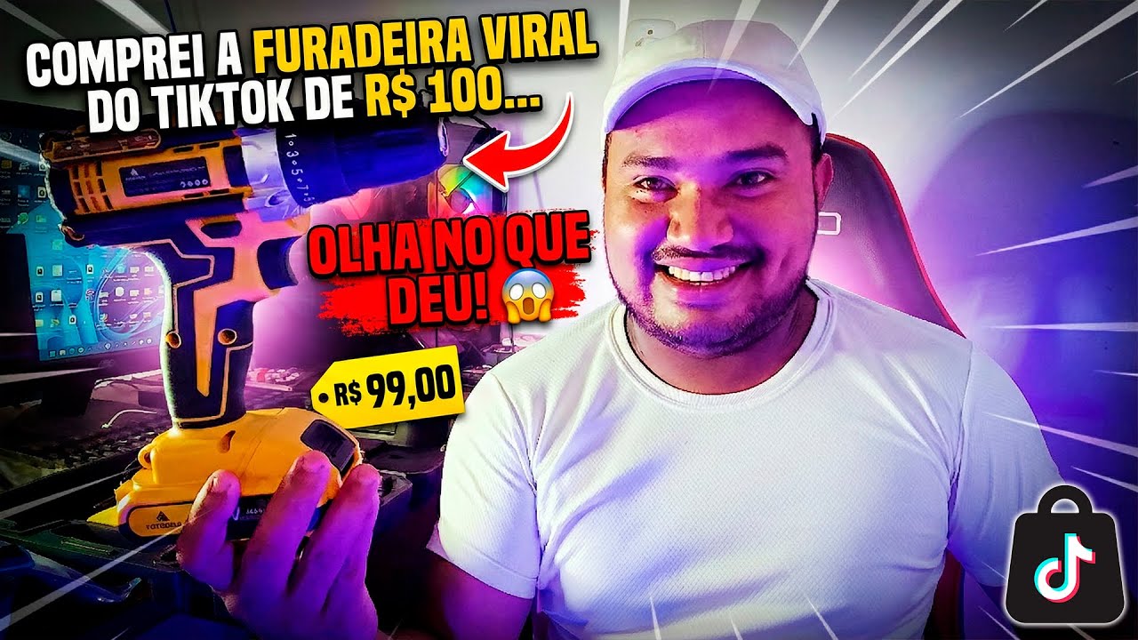 Comprei a Furadeira VIRAL do TikTok de R$ 100 Reias e OLHA NO QUE DEU!