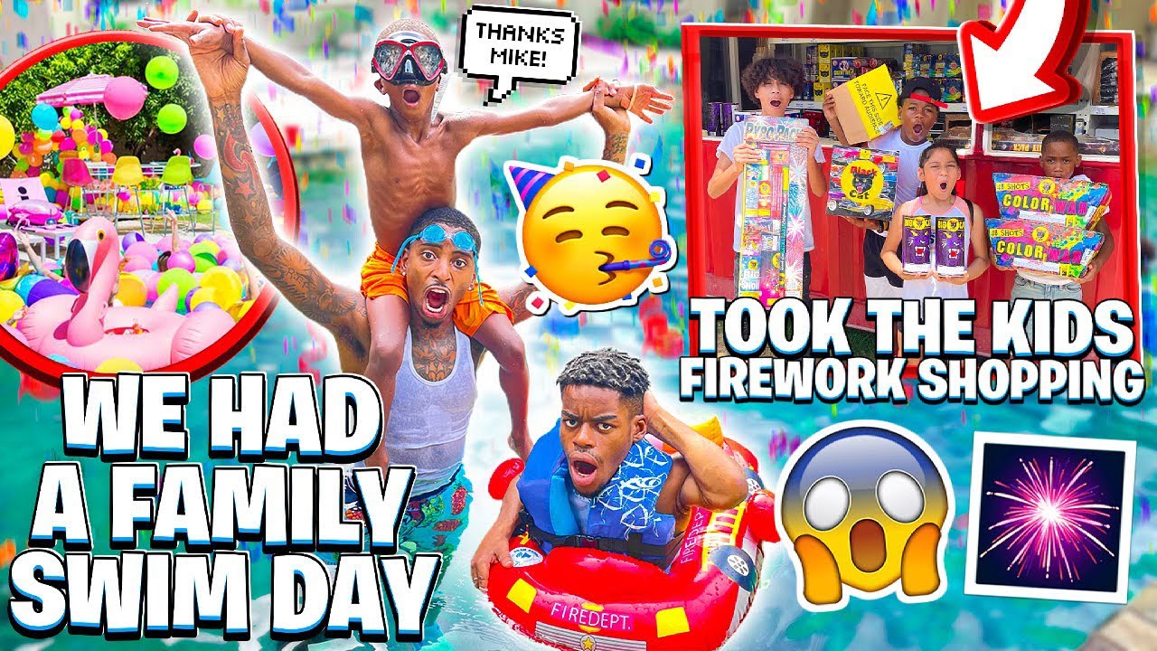 TOOK THE KIDS FIREWORK SHOPPING & WE WENT SWIMMING IN MY BACKYARD!