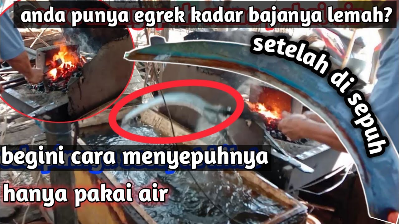 cara menyepuh sabit/egrek yang baik dan benar bisah langsung tajam,ma official